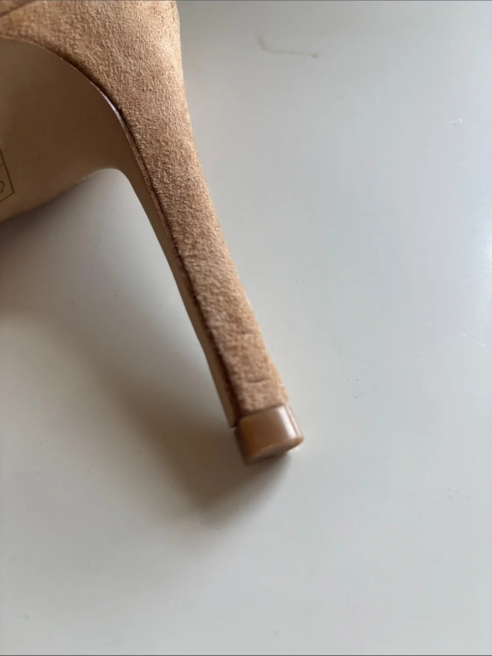 ALDO Tan Suede Ankle-Strap Stiletto Sandals